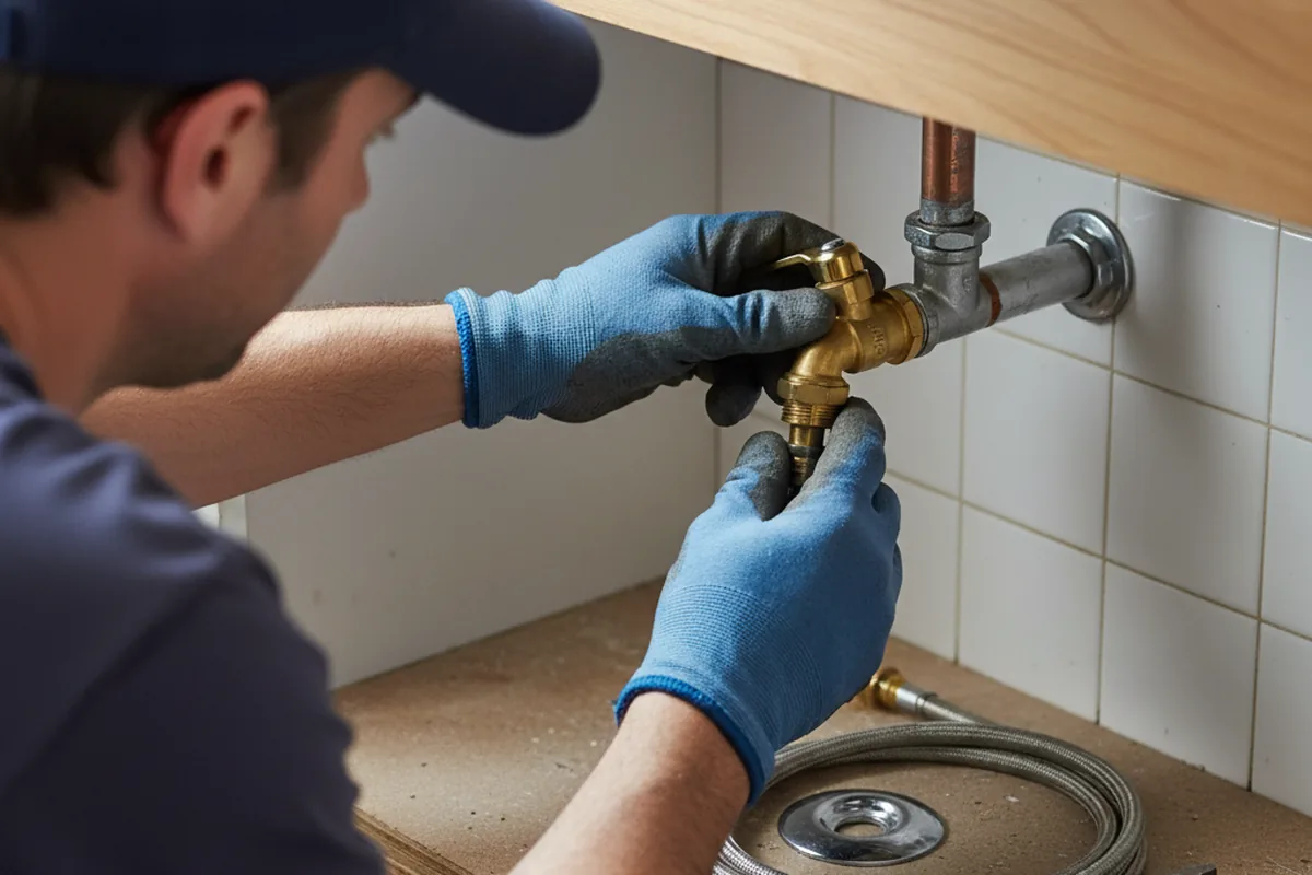 Shutoff valve and fitting work during Repiping in Salesville